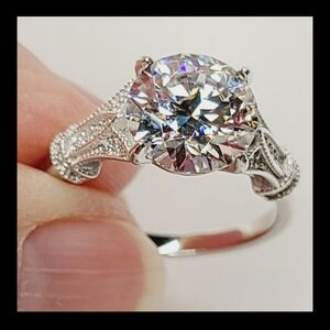 Moissanite 3 Carat Solitare Ring
